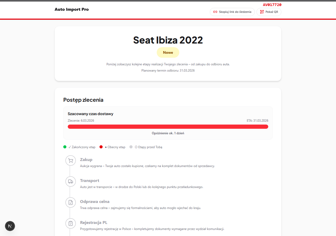 Panel /track: Wejście do śledzenia